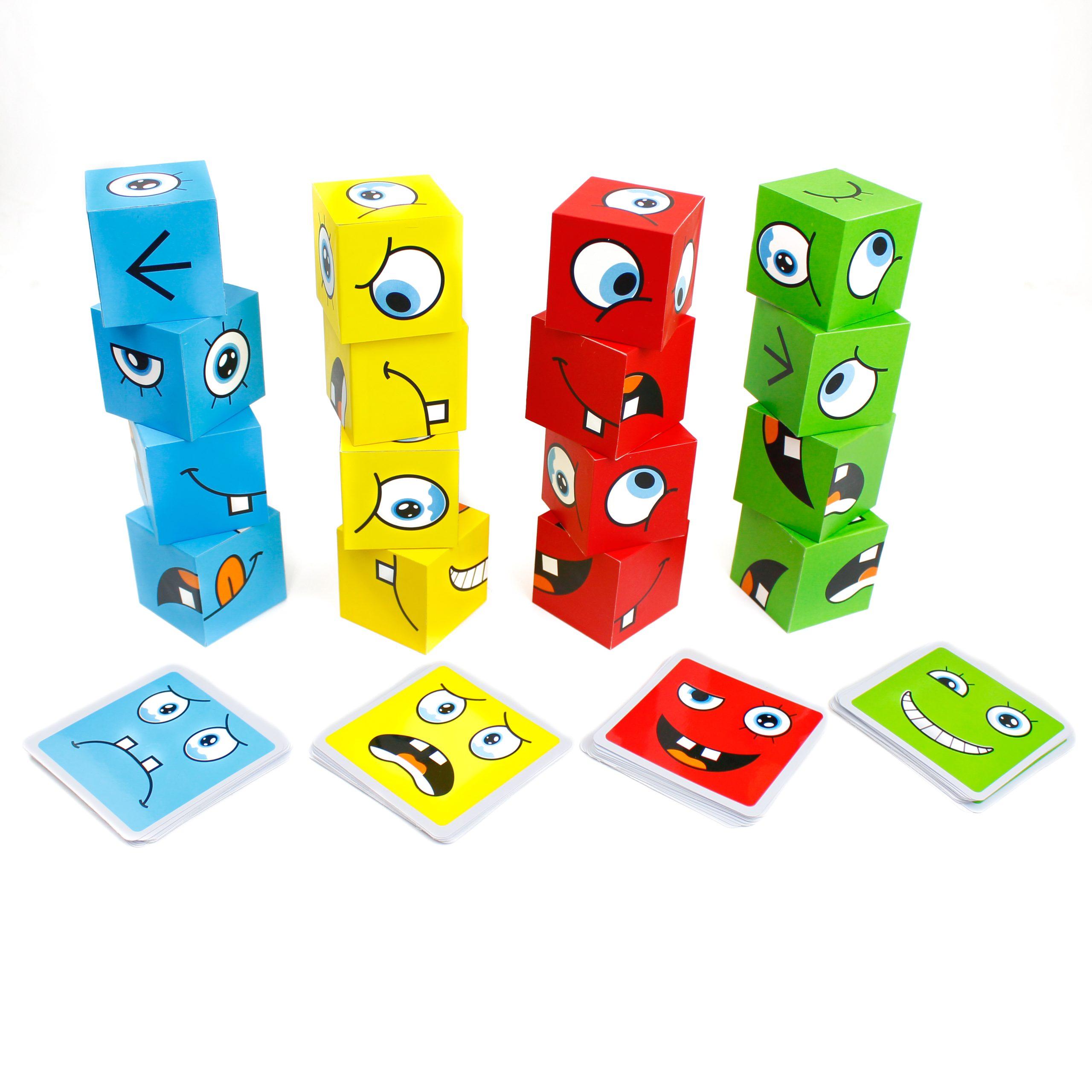 مكعبات تغيير الوجه –  64 كروت و 16 مكعب - Face cube