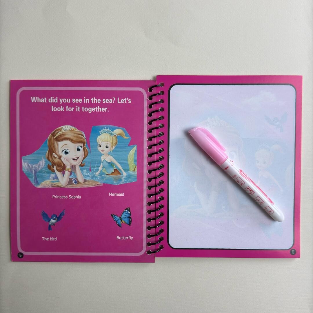 كتاب التلوين السحري للأطفال – Magic Water Book (pink queen)